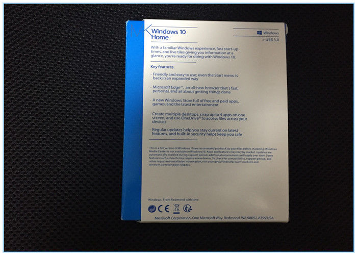 Microsoft Windows-Software, volle Hauptversion 32 Windows 10 u. 64-Bit-USB-Blitz-Antriebs-Einzelhandelskasten