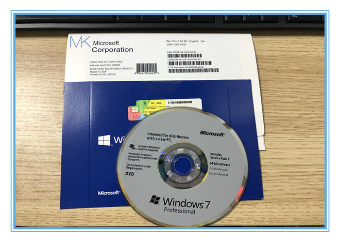 SP1 x 64Bit Microsoft aktualisieren Windows 7 Soem 1pk DSP OEI DVD FQC - 08289