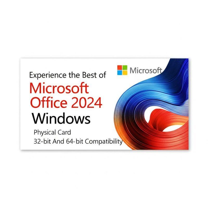 Erleben Sie das Beste aus Microsoft Office 2024 für Windows Physical Card 32-Bit Und 64-Bit Kompatibilität