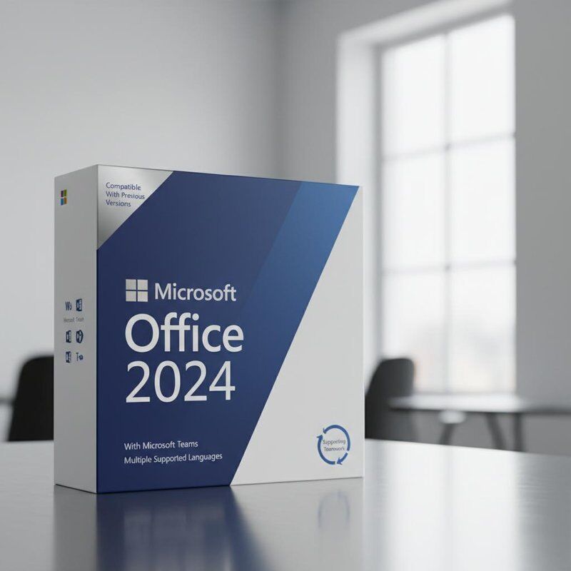 Kompatibel mit früheren Versionen Microsoft Office 2024 mit Microsoft Teams und mehreren unterstützten Sprachen