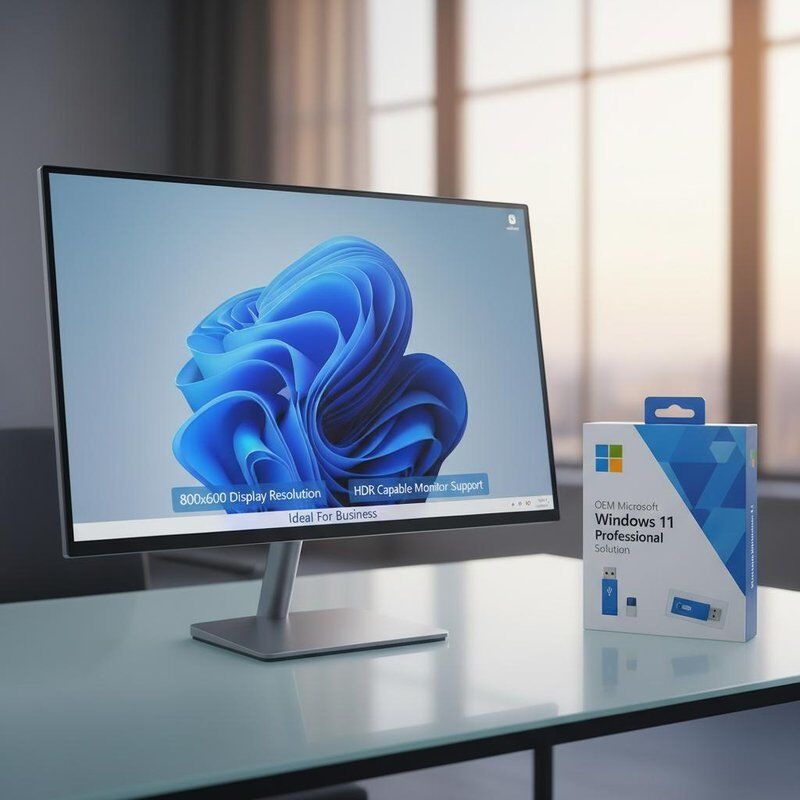 OEM-Lösung für Microsoft Windows 11 Professional mit 800x600-Display-Auflösung und HDR-fähiger Monitorunterstützung, ideal für Unternehmen